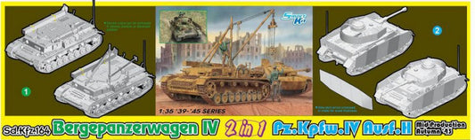 BERGEPANZERWAGEN IV / Pz.Kpfw.IV Ausf.H 2 in 1 KIT 1:35 - Dragon - D6951