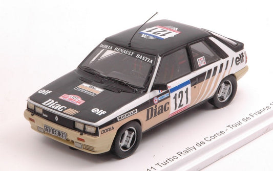 RENAULT 11 TURBO N.121 TDC RALLY FRANCE 1984 J.P.DERIU-J.MARIANI 1:43 - Spark Model - S5572