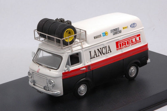 FIAT 238 VAN TETTO ALTO CON PORTAPACCHI ASSIST.RALLY LANCIA 1973 1:43 - Rio - RI4667