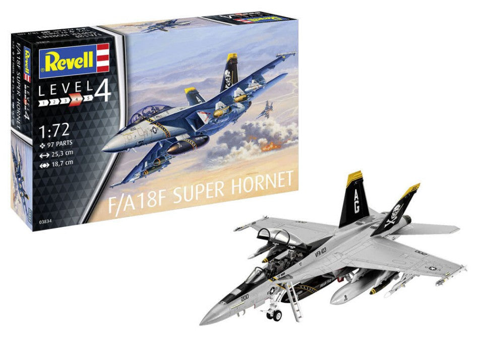 F/A-18F SUPER HORNET MODEL SET KIT 1:72 - Revell - RV63834