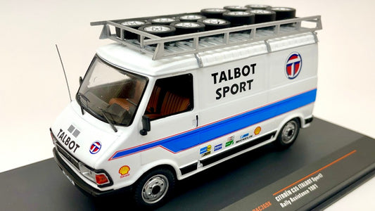 CITROEN C 35 TALBOT SPORT 1981 ASSISTANCE W/ROOF RACK AND WHEELS 1:43 - Ixo Model - RAC369X