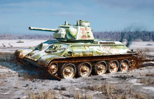 T-34/76 MOD.1973 W/COMMANDER CUPOLA No.82 FACTORY KIT 1:35 - Dragon - D6621