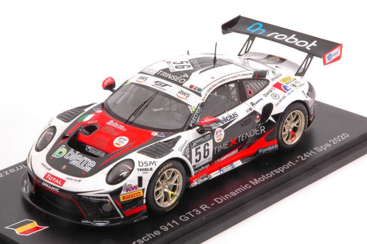 PORSCHE 911 GT3 N.56 24 H SPA 2020 RIZZOLI-PEDERSEN-SBIRRAZZUOLI-DE L. - Spark Model - SB406