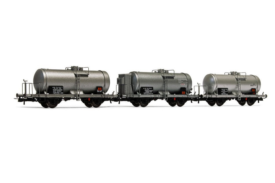 SET 3 CARRI CISTERNA A DUE ASSI EPOCA IV 1:87 - Rivarossi - HR6490