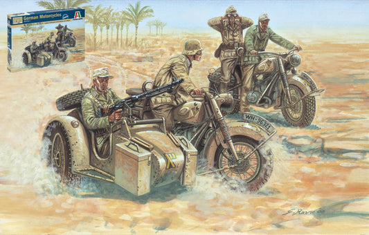 GERMAN MOTORBIKES WW II KIT 1:72 - Italeri - IT6121