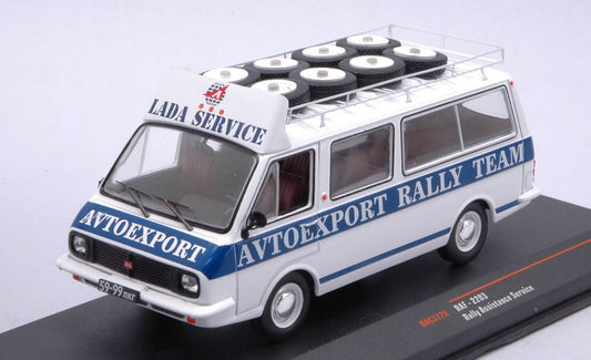 RAF 2203 LATIVA RALLY SERVICE
ASSISTANCE WITH ROOF RACK AND WHEELS 1:43 - Ixo Model - RAC372X