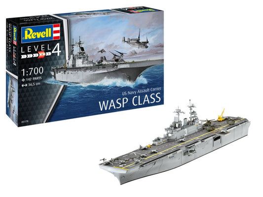 US NAVY ASSAULT CARRIER WASP CLASS KIT 1:700 - Revell - RV05178
