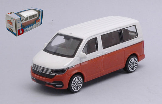 VW T6.1  BUS 2020 WHITE/ORANGE 1:43 - Burago - BU30434G