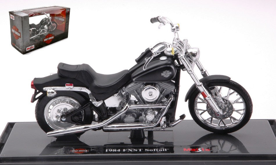 HARLEY DAVIDSON FXST SOFTAIL 1984 BLACK 1:18 - Maisto - MI21914B