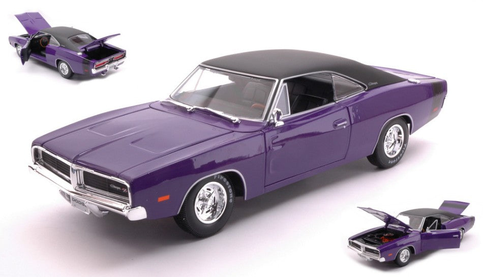 DODGE CHARGER R/T 1969 PURPLE 1:18 - Maisto - MI31387P