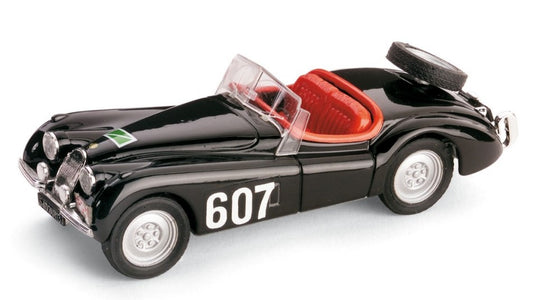 JAGUAR XK 120 SPIDER N.607 RALLY ALPI 1953 A.ESCALIER J.NAHAMENS 1:43 - Brumm - BM0164