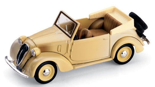 FIAT 1100 (508C) CABRIOLET COLONIALE 1937 BEIGE 1:43 - Brumm - BM0085