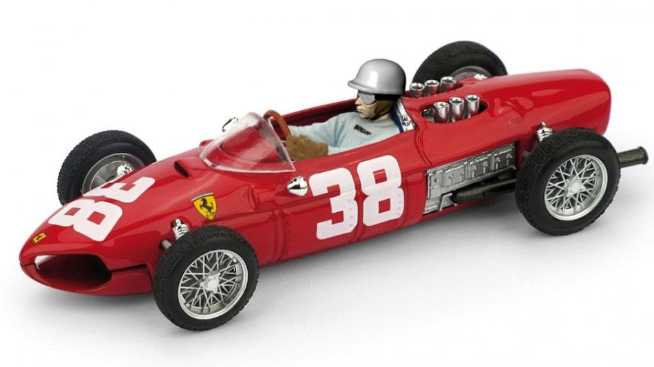 FERRARI 156 P.HILL 1961 N.38 3rd MONACO GP WORLD CHAMPION W/PILOTE 1:43 - Brumm - BM0124CH