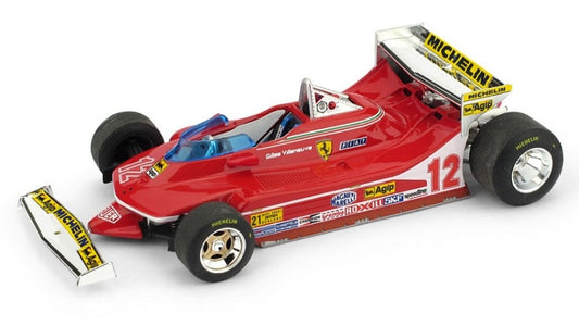 FERRARI 312 T4 G.VILLENEUVE 1979 N.12 PROVE ALETTONE USA OVEST GP 1:43 - Brumm - BM0578B