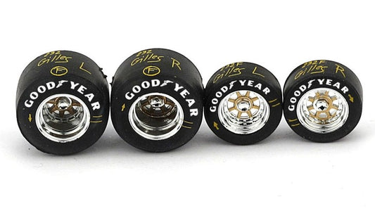 SET PNEUMATICI GOODYEAR CON CERCHI ANT.+POST.FERRARI 126 C2 1982 1:43 - Brumm - BMF100