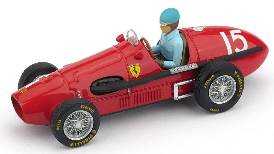 FERRARI 500F2 ALBERTO ASCARI 1952 N.15 WINNER BRITISH GP W/PILOTE 1:43 - Brumm - BM0035CH