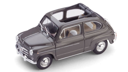 FIAT 600 D BERLINA 1960 TRASFORMABILE APERTA BEIGE 1:43 - Brumm - BM0317-02