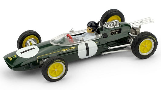 LOTUS 25 J.CLARK 1963 N.1 WINNER BELGIO GP WORLD CHAMPION +  PILOTA 1:43 - Brumm - BM0331CH