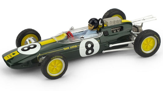 LOTUS 25 J.CLARK 1963 N.8 WINNER ITALIA GP WORLD CHAMPION + PILOTA 1:43 - Brumm - BM0332CH