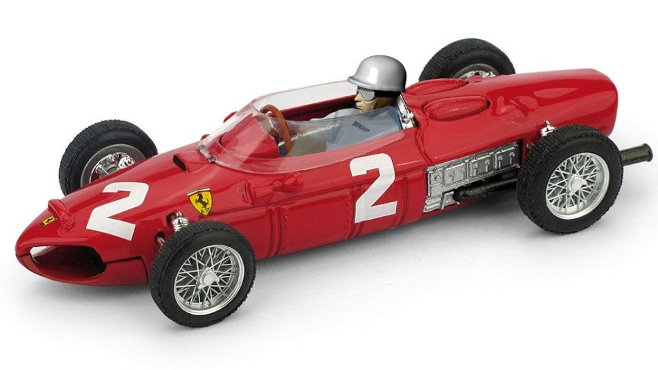 FERRARI 156 F1 P.HILL 1961 N.2 WINNER ITALY GP WORLD CHAMPION W/PIL.1:43 - Brumm - BM0639CH