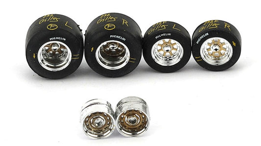 SET PNEUMATICI SLICK + CERCHI PER FERRARI 126 CK 1980-81 COD.BM 367 1:43 - Brumm - BMF099