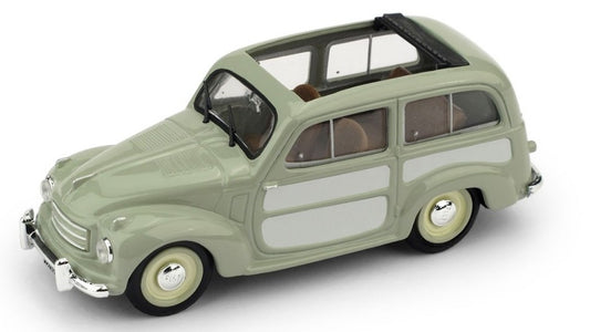 FIAT 500 C BELVEDERE APERTA 1951 VERDE CHIARO 1:43 - Brumm - BM0028-01