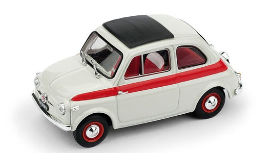 FIAT 500 1959 TETTO APRIBILE SPORT 2a SERIE CHIUSA BIANCO/ROSSO 1:43 - Brumm - BM0604