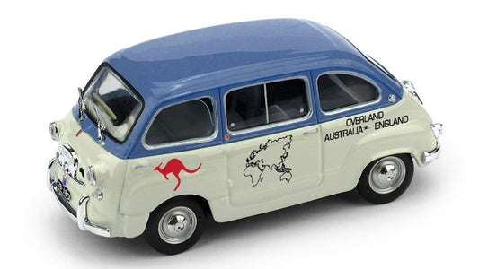 FIAT 600D MULTIPLA AUSTRALIA-INGHILTERRA OVERLAND 1969 (LIM.250) 1:43 - Brumm - BMS1716