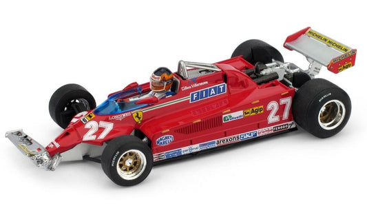 FERRARI 126 CK GILLES VILLENEUVE 1981 CANADA GP 39mo-54mo GIRO 1:43 - Brumm - BM0436CH