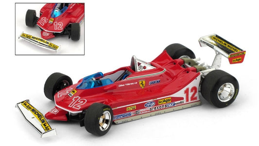 FERRARI 312 T4 G.VILLENEUVE 1979 N.12 2nd FRANCE GP RUOTE STERZANTI 1:43 - Brumm - BM0512-RS