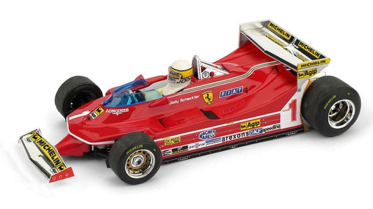 FERRARI 312 T5 J.SCHECKTER 1980 N.1 MONACO GP + PILOTE 1:43 - Brumm - BM0576CH