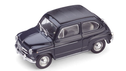 FIAT 600D TRASFORMABILE CHIUSA 1960 BLEU SCURO 456 1:43 - Brumm - BM0318-10
