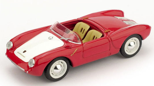 PORSCHE 550A RS SPYDER BIPOSTO STRADALE 1954 ROSSO/BIANCO 1:43 - Brumm - BM0233-01