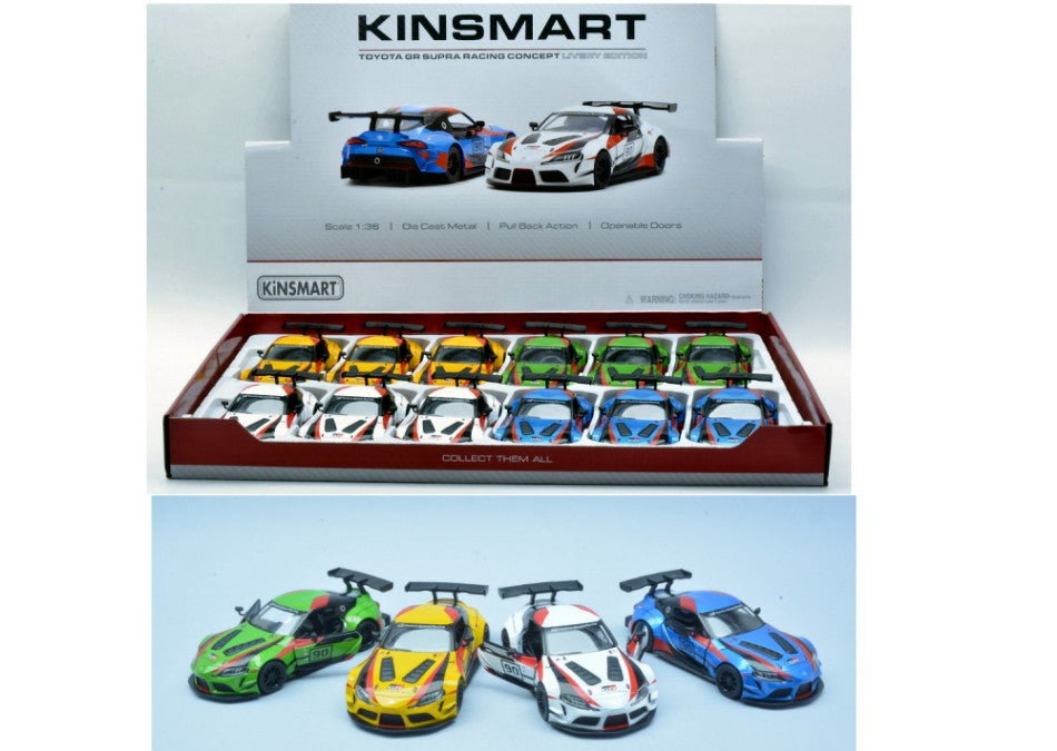 TOYOTA SUPRA 2019 RACING COL.ASS cm 12 - Kinsmart - KT5421DF