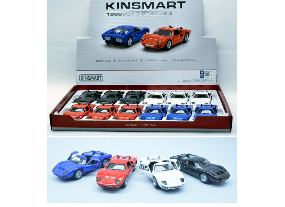 FORD GT40 MKII  COL.ASS.cm 12 - Kinsmart - KT5427D