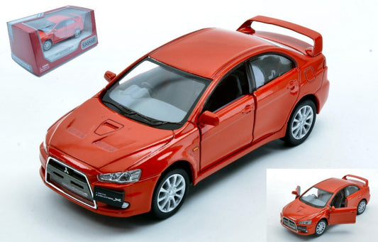 MITSUBISHI LANCER EVO X 2008 RED 1:36 cm 12 BOX - Kinsmart - KT5329WR