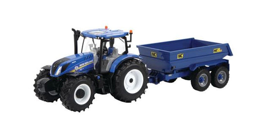 NEW HOLLAND T6 + NC TILT DUMPER TRAILER SET 1:32 - Britains - LC43268