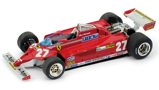 FERRARI 126 CK GILLES VILLENEUVE 1981 N.27 WINNER MONACO GP 1:43 - Brumm - BM0367