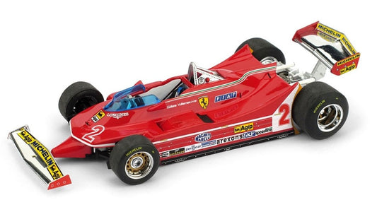 FERRARI 312 T5 GILLES VILLENEUVE 1980 N.2 BRAZIL GP 1:43 - Brumm - BM0575