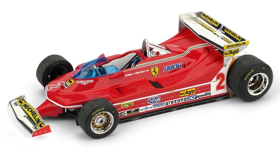 FERRARI 312 T5 GILLES VILLENEUVE 1980 N.2 5th MONACO GP 1:43 - Brumm - BM0577