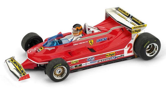 FERRARI 312 T5 G.VILLENEUVE 1980 N.2 5th MONACO GP + PILOTE 1:43 - Brumm - BM0577CH
