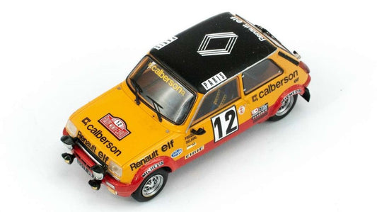 RENAULT 5 GR.2 N.12 3rd MONTE CARLO 1978 G.FREQUELIN-J.DELAVAL 1:43 - Spark Model - S6035