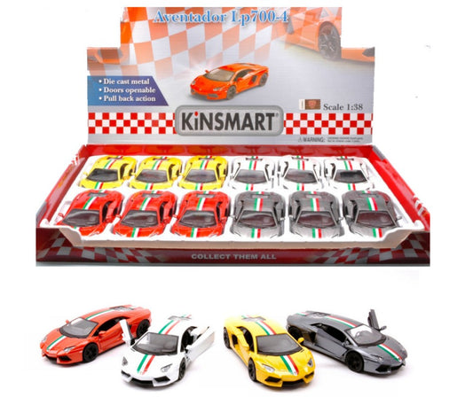 LAMBORGHINI AVENTADOR LP700-4 2013 "NAZIONALE" 1:38 - Kinsmart - KT5355DF