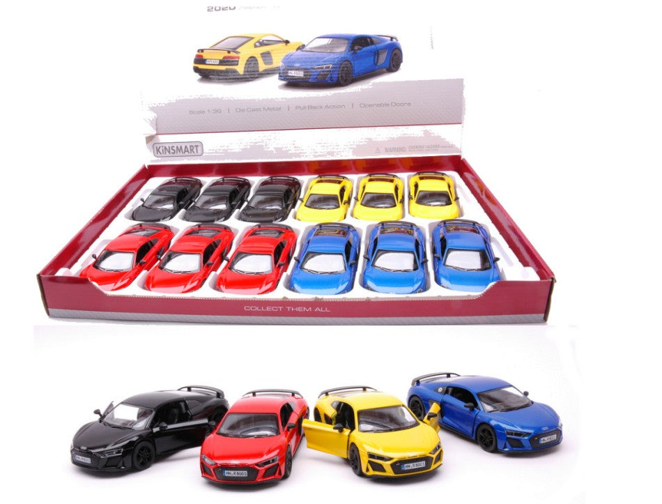 AUDI R8 COUPE' 2020 COL.ASS cm 12 - Kinsmart - KT5422D