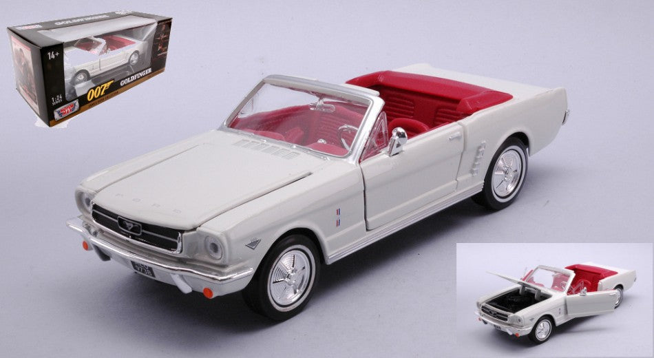 FORD MUSTANG 1/2 CONVERTIBLE 1964 JAMES BOND 007 GOLDFINGER 1:24 - MotorMax - MTM79852