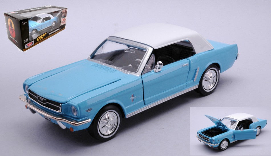 FORD MUSTANG CONVERTIBLE 1967 007 JAMES BOND THUNDERBIRD 1:24 - MotorMax - MTM79855