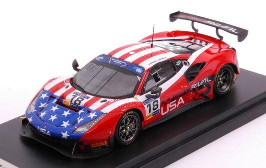 FERRARI 488 GT3 N.18 8th TEAM USA VALLEL.2019 PUMP./FERR.1:43 - Looksmart - LSRC078