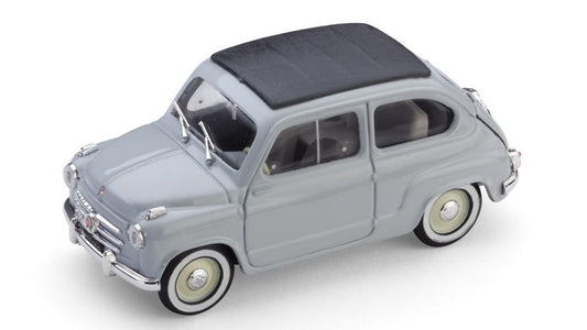 FIAT 600 CONVERTIBILE CHIUSA 1956 GRIGIO PERLA 1:43 - Brumm - BM0249-03