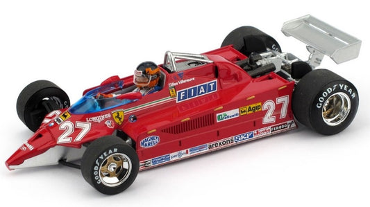 FERRARI 126CK TURBO AEROPORTO ISTRANA 1981 1^ G.VILLENEUVE VS/F104 1:43 - Brumm - BM0646CH
