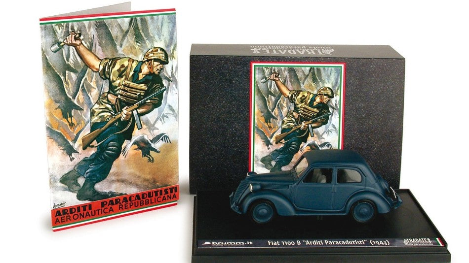 FIAT 1100 1959 60mo ANNIVERSARIO ARDITI PARACADUTISTI 1943-2003 1:43 - Brumm - BMS0318